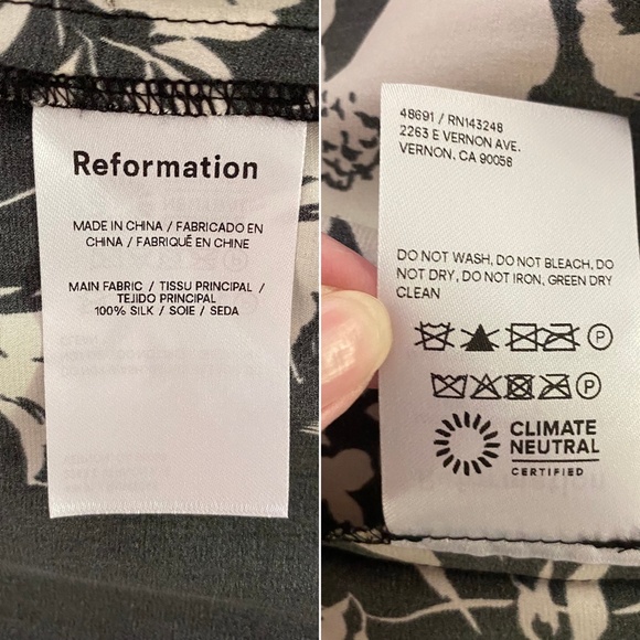 Reformation Frankie Silk Dress Gisele 0 - Picture 11 of 16